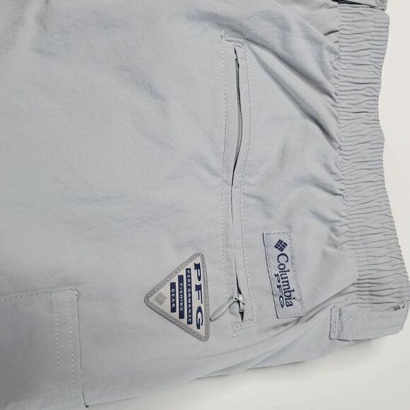 NEW COLUMBIA PFG MEN'S GRAY MESH LINED SWIM OUTDOOR FISHING SHORTS L LARGE NWT - Picture 7 of 12